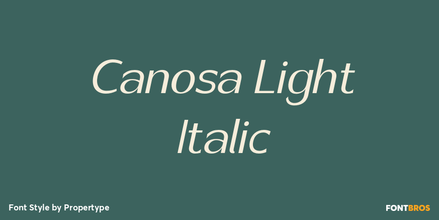 Canosa Light Italic Poster