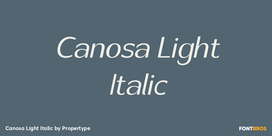Canosa Light Italic Poster