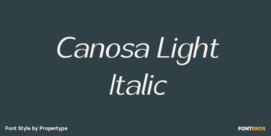 Canosa Light Italic Poster