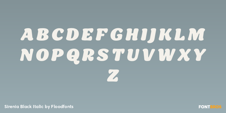Sirenia Black Italic Font Poster #2