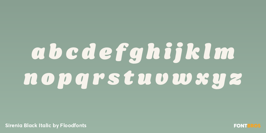 Sirenia Black Italic Font Poster #3