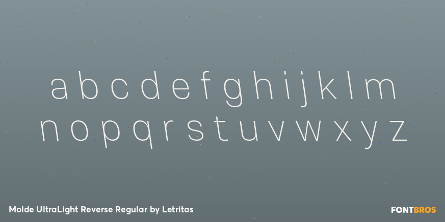 Molde UltraLight Reverse Regular Font Poster #3