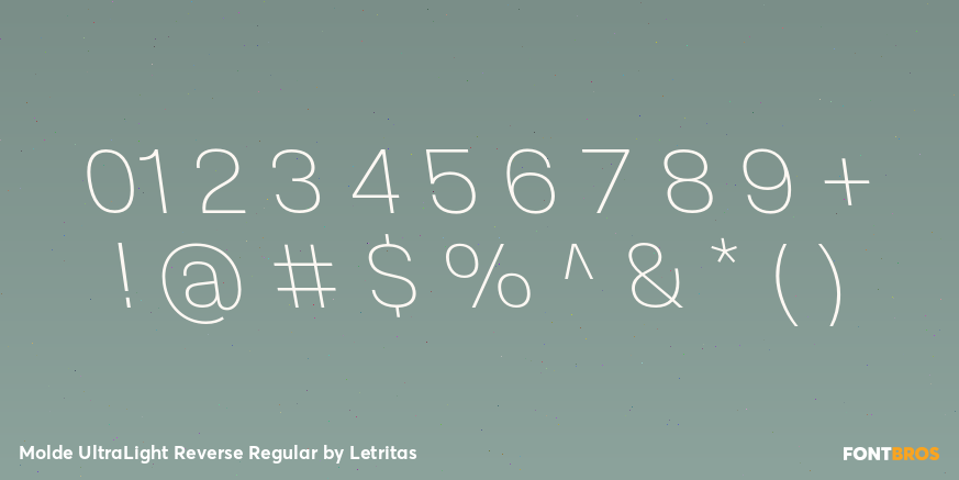 Molde UltraLight Reverse Regular Font Poster #4