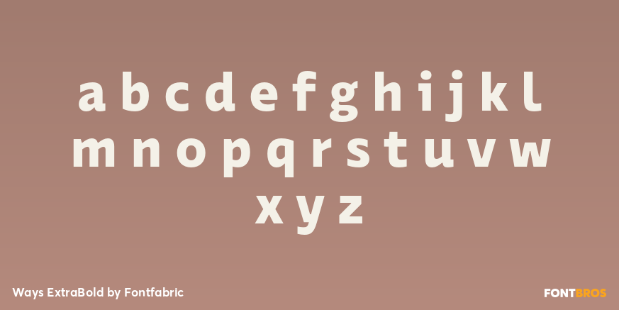 Ways ExtraBold Font Poster #3