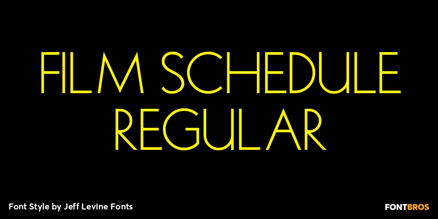 Film Schedule Regular Font Poster #1