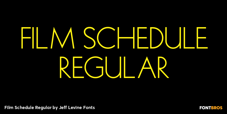 Film Schedule Regular Font Poster #1