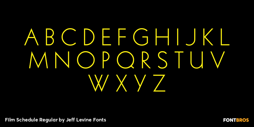 Film Schedule Regular Font Poster #2