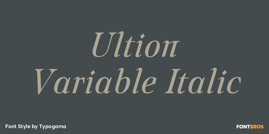 Ultion Variable Italic Poster