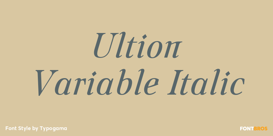 Ultion Variable Italic Poster