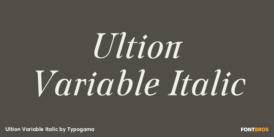 Ultion Variable Italic Poster
