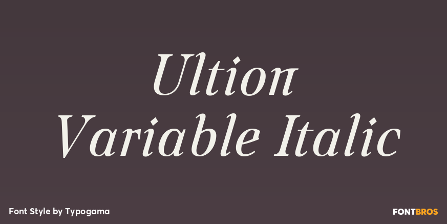 Ultion Variable Italic Poster