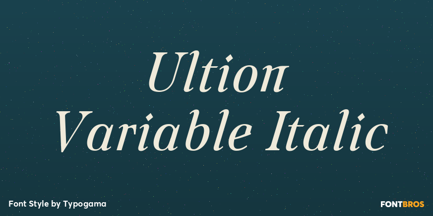 Ultion Variable Italic Poster