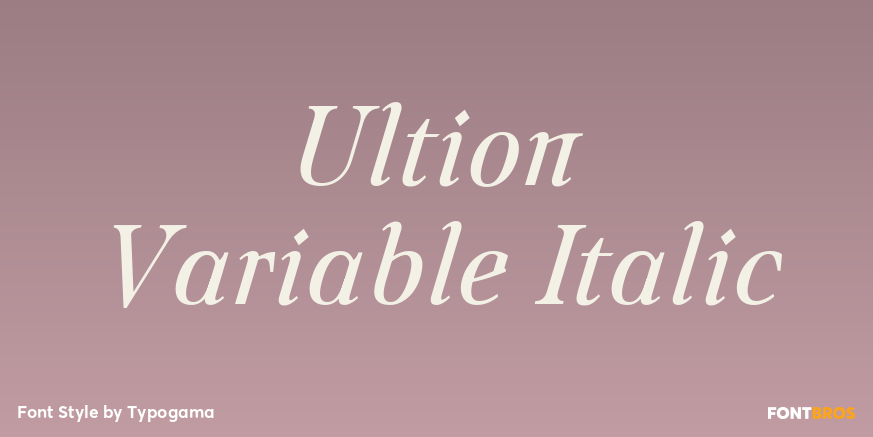 Ultion Variable Italic Poster