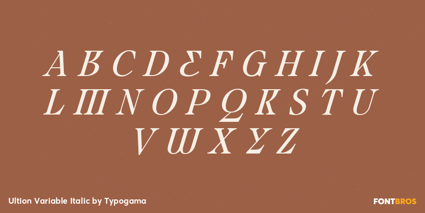 Ultion Variable Italic Font Poster #2