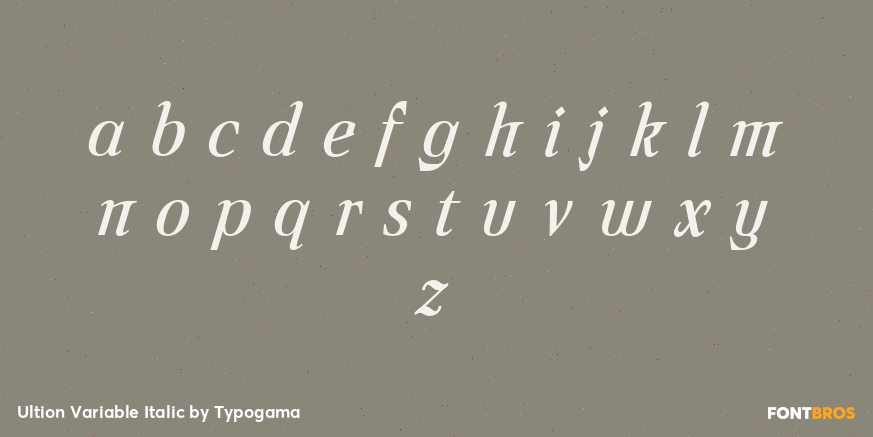 Ultion Variable Italic Font Poster #3