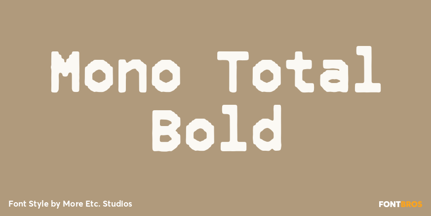 Mono Total Bold Poster