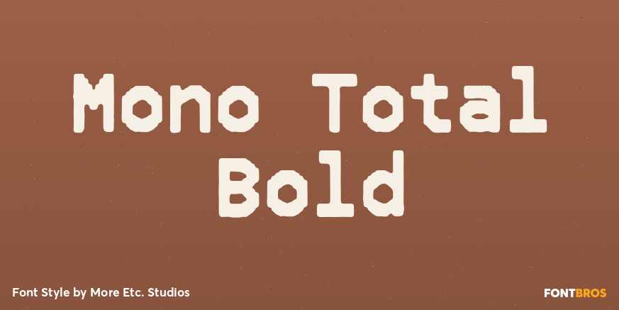 Mono Total Bold Poster