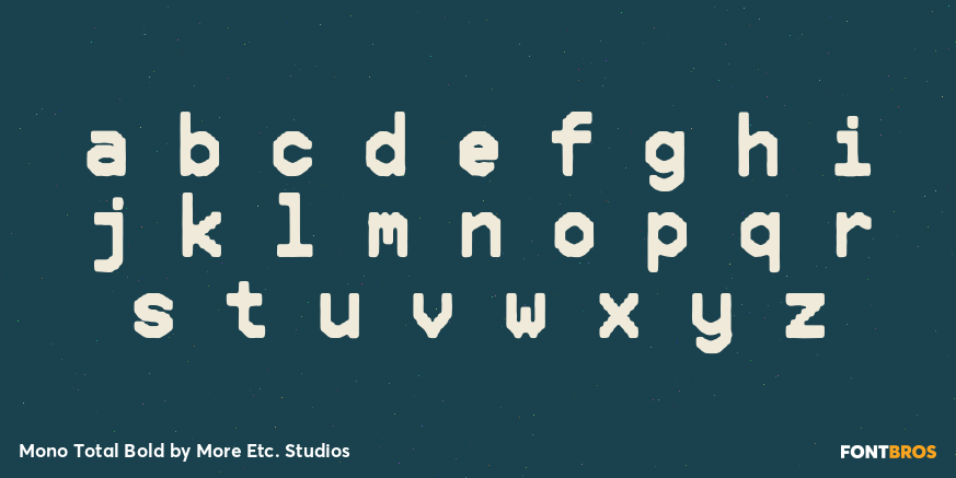 Mono Total Bold Font Poster #3