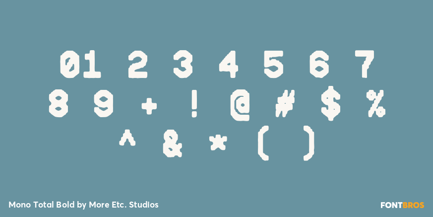 Mono Total Bold Font Poster #4