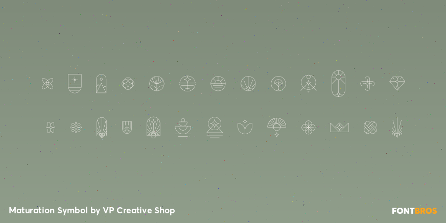 Maturation Symbol Font Poster #2