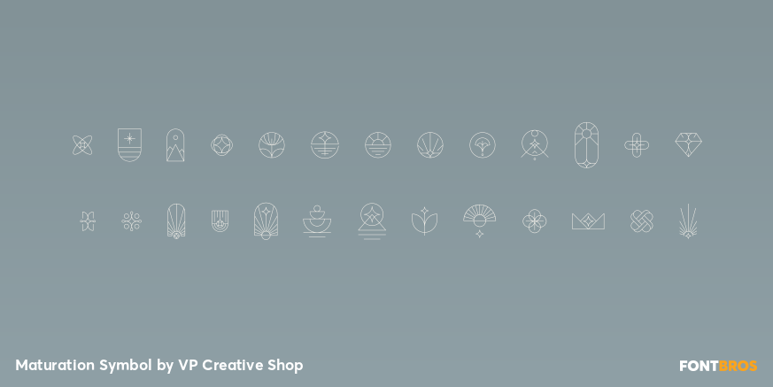 Maturation Symbol Font Poster #3