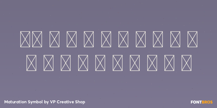 Maturation Symbol Font Poster #4
