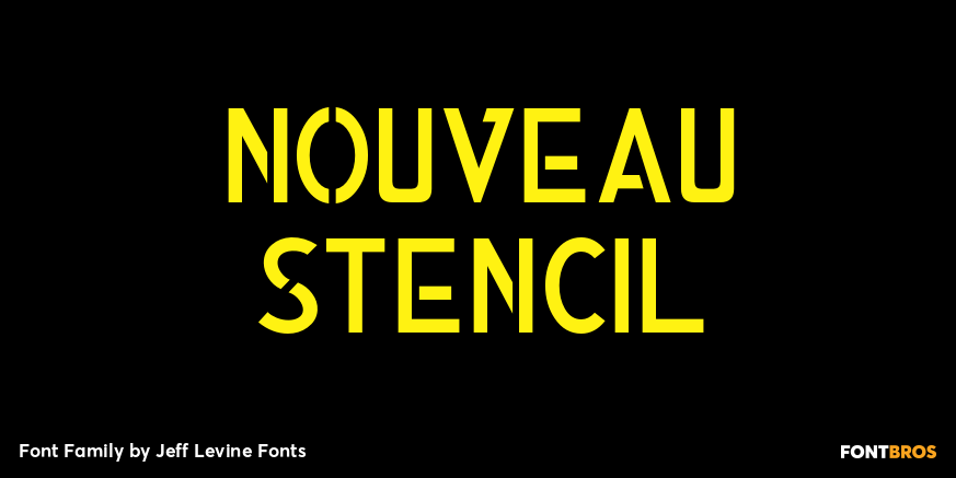 Nouveau Stencil Font Family Poster