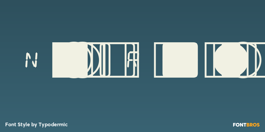 Numbers with Rings Digital Font Poster #1