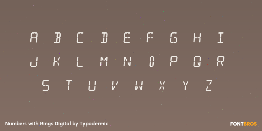 Numbers with Rings Digital Font Poster #2