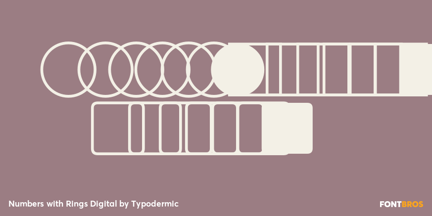 Numbers with Rings Digital Font Poster #3