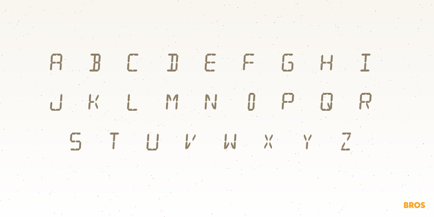 Numbers with Rings Digital Font Poster #1
