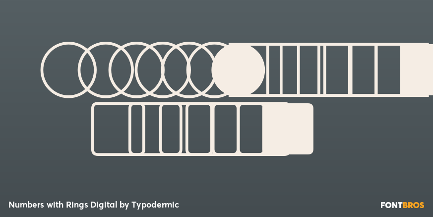 Numbers with Rings Digital Font Poster #1