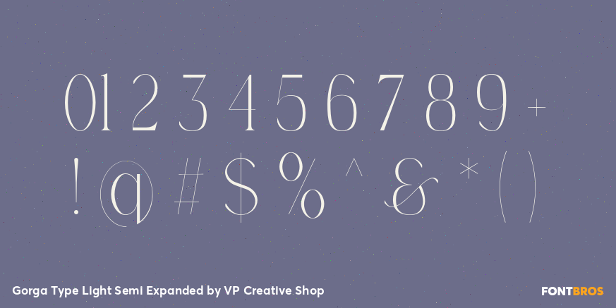 Gorga Type Light Semi Expanded Font Poster #4