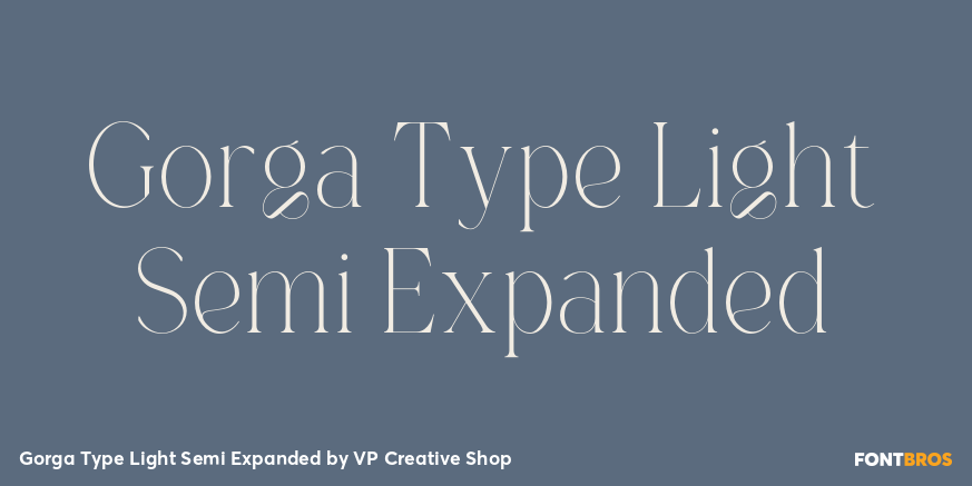 Gorga Type Light Semi Expanded Font Poster #1