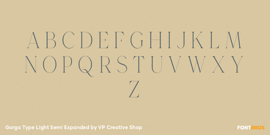 Gorga Type Light Semi Expanded Font Poster #2