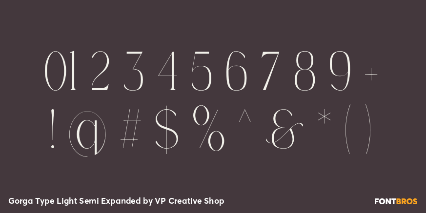 Gorga Type Light Semi Expanded Font Poster #4