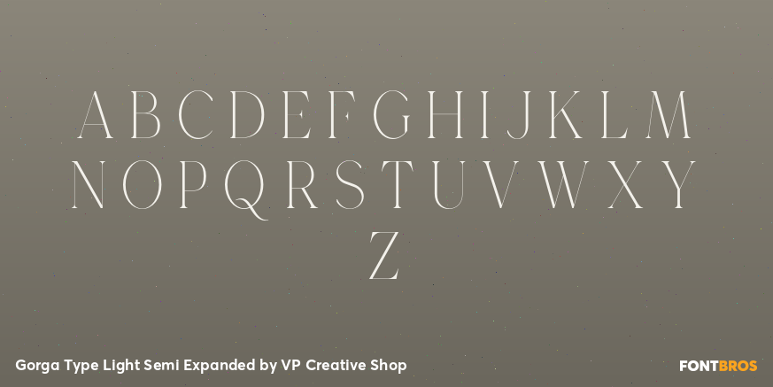 Gorga Type Light Semi Expanded Font Poster #2