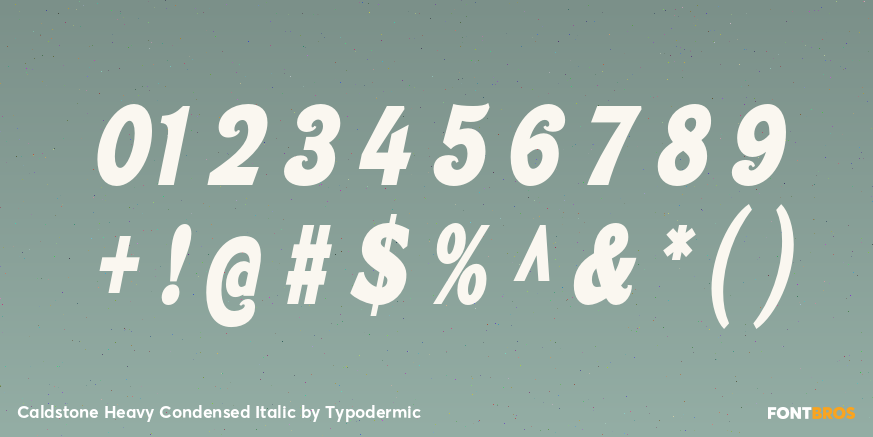 Caldstone Heavy Condensed Italic Font Poster #1