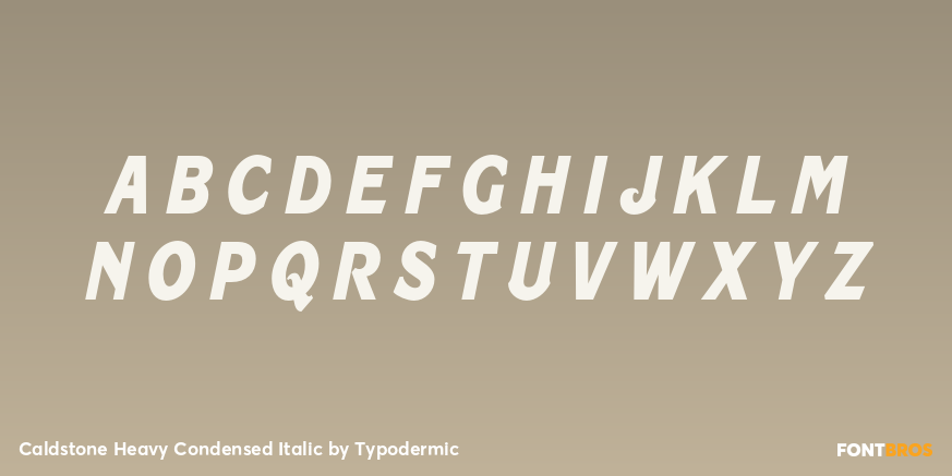 Caldstone Heavy Condensed Italic Font Poster #1