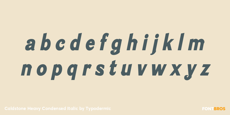 Caldstone Heavy Condensed Italic Font Poster #1