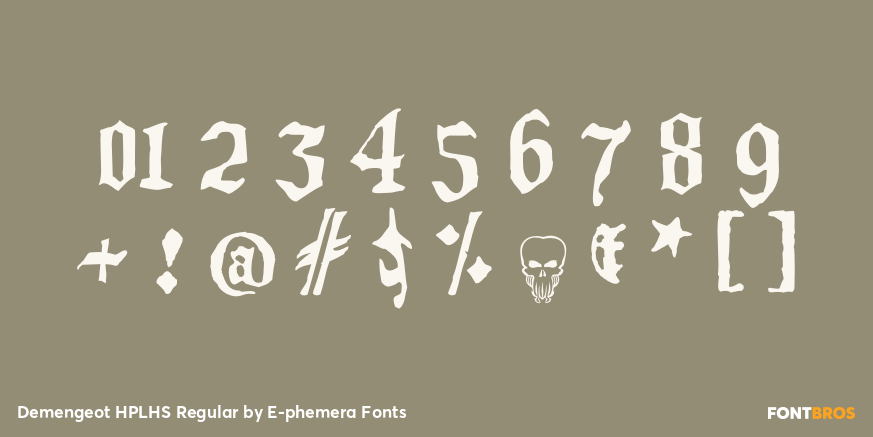 Demengeot HPLHS Regular Font Poster #4