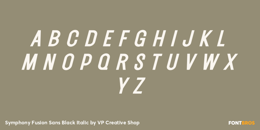 Symphony Fusion Sans Black Italic Font Poster #2