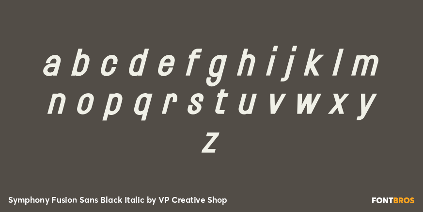 Symphony Fusion Sans Black Italic Font Poster #3