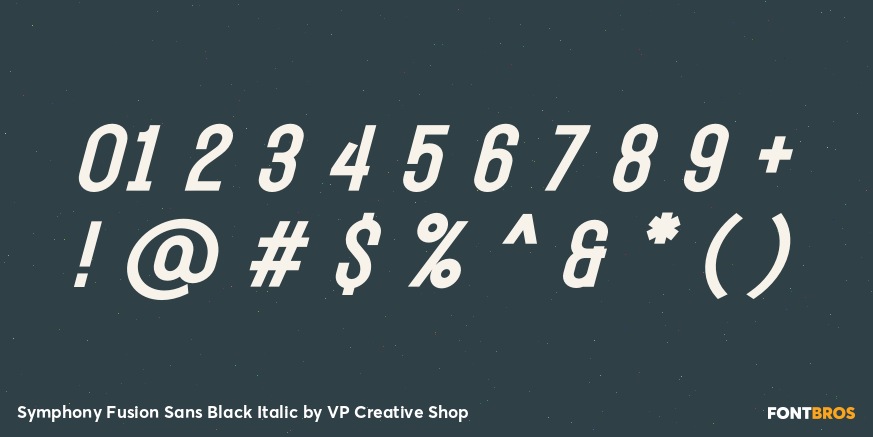 Symphony Fusion Sans Black Italic Font Poster #4
