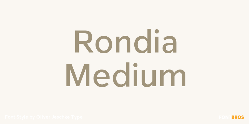 Rondia Medium Font Poster