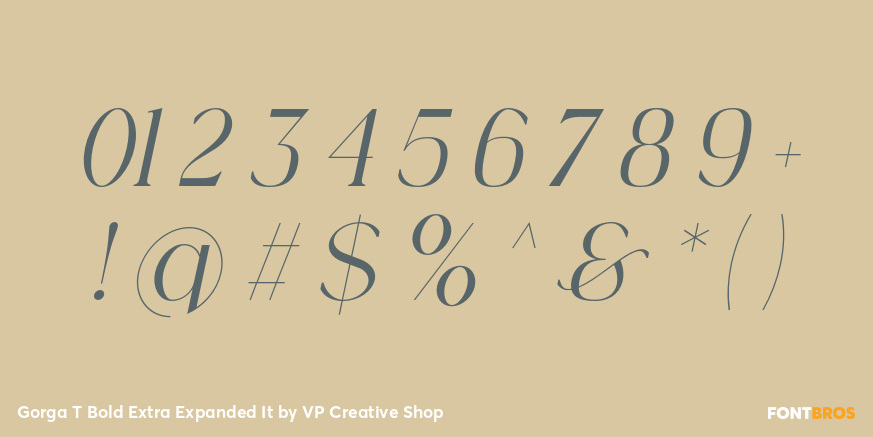 Gorga T Bold Extra Expanded It Font Poster #4