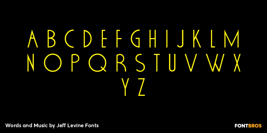 Words and Music Font Poster #1