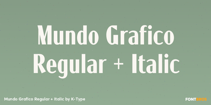 Mundo Grafico Regular + Italic Poster