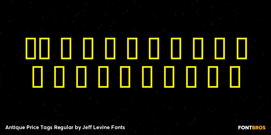 Antique Price Tags Regular Font Poster #4