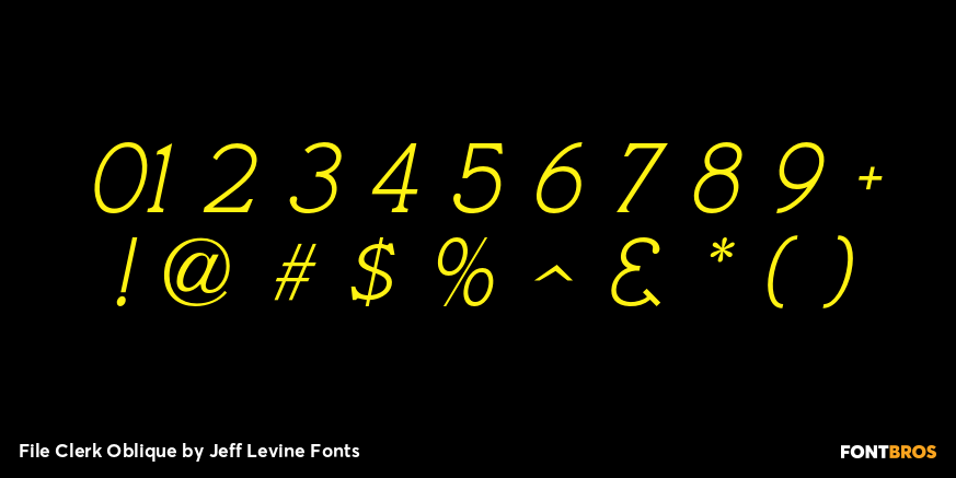 File Clerk Oblique Font Poster #4